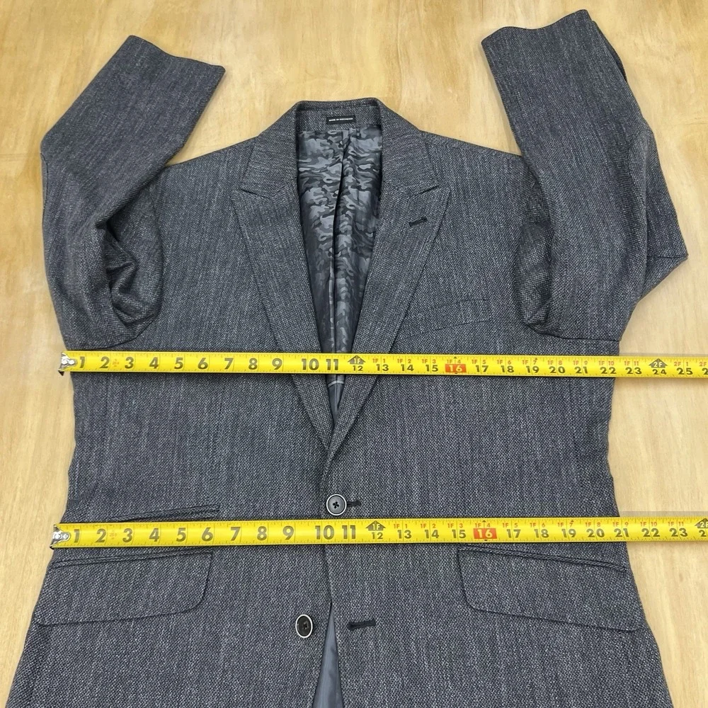 Joseph Abboud Knit Blazer Sport Coat Mens 42R Slim Fit Cotton Stretch Gray